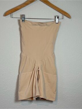 SPANX Strapless High-Waist Shaper Shorts in Beige
